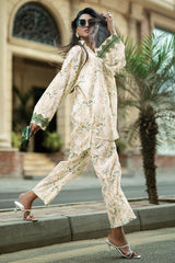 UAE-Ripple Crinkle Printed Co-Ord Set IUSTTS-856