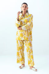 UAE-Ripple Crinkle Printed Co-Ord Set IUSTTS-858