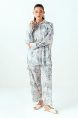 UAE-Ripple Crinkle Printed Co-Ord Set IUSTTS-864