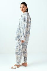 UAE-Ripple Crinkle Printed Co-Ord Set IUSTTS-864