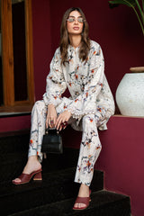 UAE-Ripple Crinkle Printed Co-Ord Set IUSTTS-879