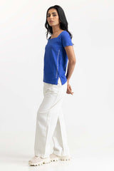 UAE -Royal Blue Knit T-Shirt 231-213-006 A