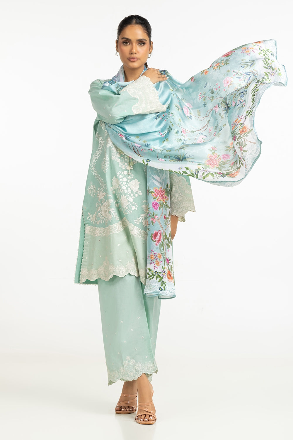 UAE-Satin Crinkle Printed Dupatta IPD-44701