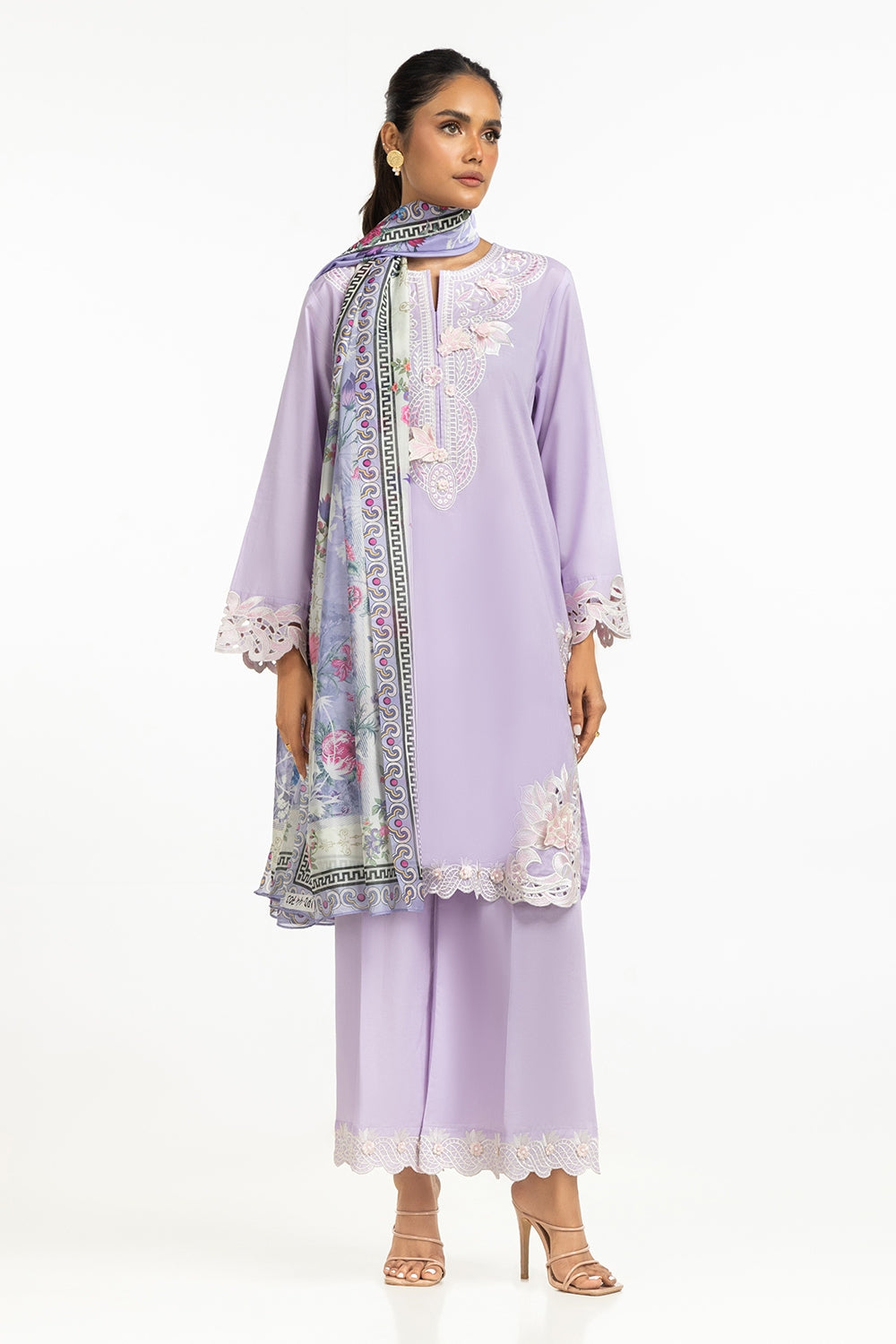 UAE-Satin Crinkle Printed Dupatta IPD-44703