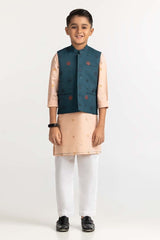 UAE -Sea Green Embroidered Waist Coat KWC-PD23-010