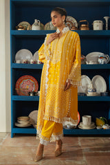 UAE -3 Piece Unstitched Embroidered Lawn Suit with Embroidered Chiffon Dupatta PM-52036
