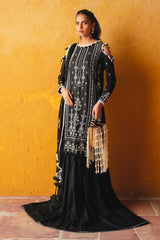 UAE -3 Piece Unstitched Embroidered Lawn Suit with Embroidered Chiffon Dupatta PM-52023