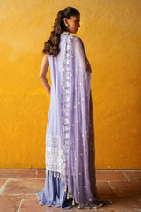 UAE -3 Piece Unstitched Embroidered Lawn Suit with Embroidered Chiffon Dupatta PM-52024