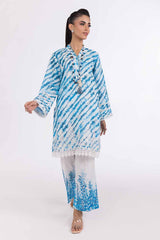UAE -2 Piece Unstitched Embroidered Printed Cambric Suit with Printed Cambric Trouser TCE-42006