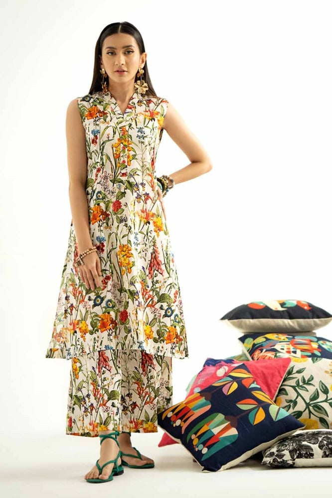 UAE -2PC Printed Unstitched Lawn Suit TL-42005