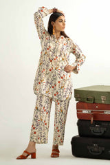 UAE -2PC Printed Unstitched Lawn Suit TL-42008