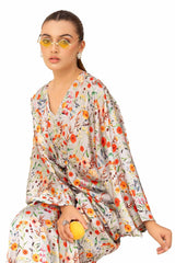 UAE -2 Piece Unstitched Printed Silk Suit TS-42008