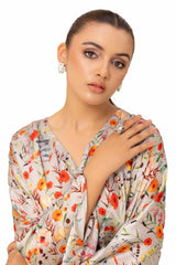 UAE -2 Piece Unstitched Printed Silk Suit TS-42008
