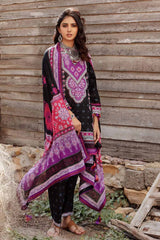 UAE -3PC Embroidered Lawn Unstitched Printed Suit With Denting Lawn Dupatta DN-32074 A