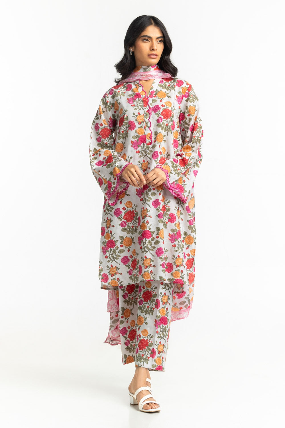 UAE-Viscose Jacquard Printed Co-Ord Set IPST-44345