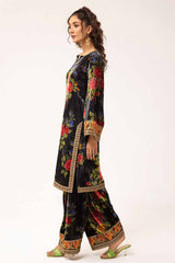 UAE -2 Piece Unstitched Embroidered Velvet Suit VLT-42002