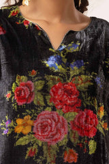UAE -2 Piece Unstitched Embroidered Velvet Suit VLT-42002