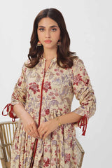 UAE -1 Piece Unstitched Printed Linen Shirt VS-42004