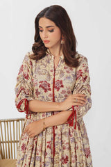 UAE -1 Piece Unstitched Printed Linen Shirt VS-42004
