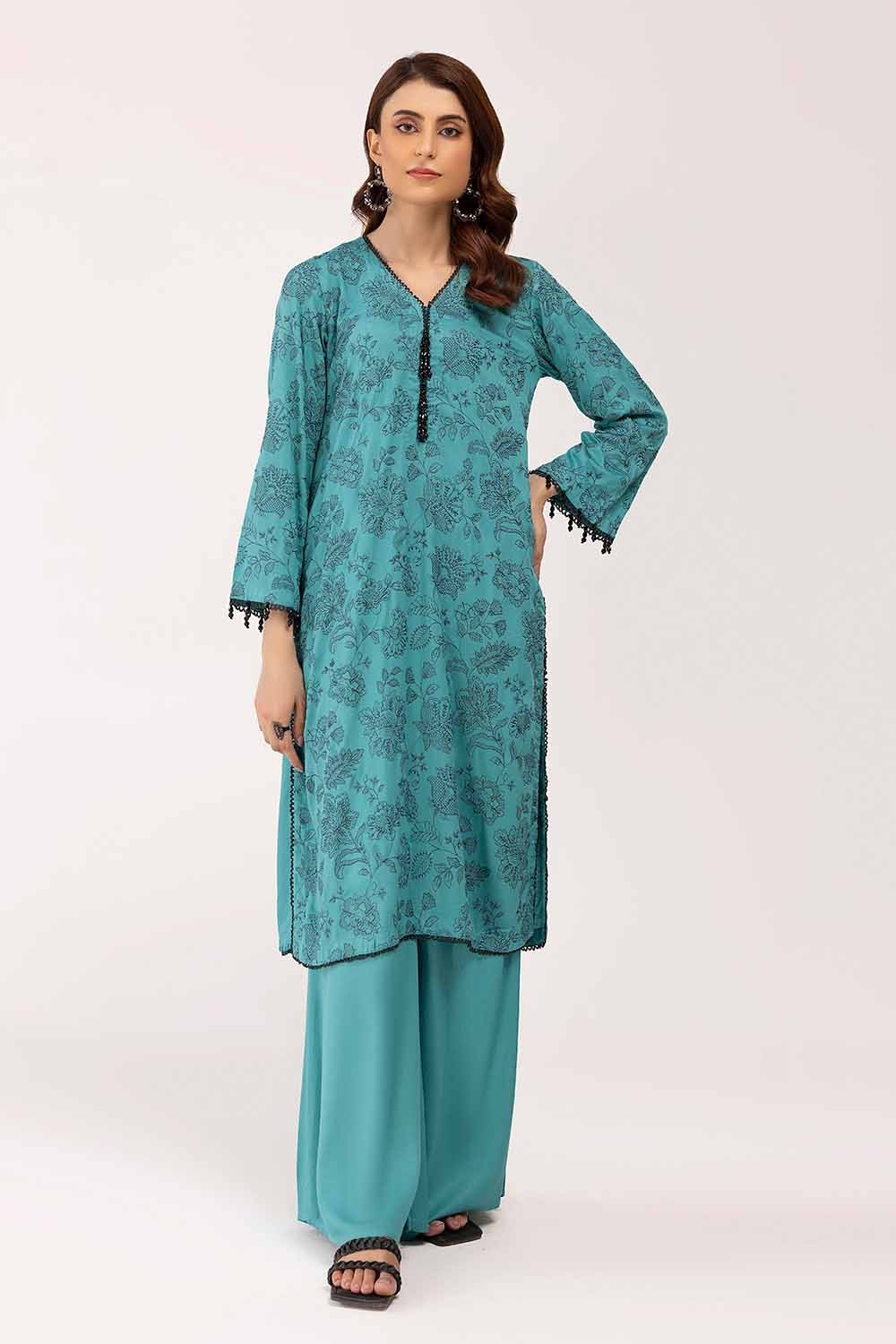 UAE -2 Piece Unstitched Embroidered Cotail Suit VT-42002