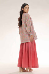 UAE -Unstitched Gold Printed Lawn Shirt SL-42034 A