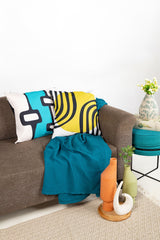 UAE-Yellow Oval Digital Printed Cushion Cover