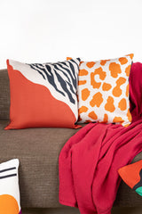 UAE-Yellow Strokes Digital Printed Cushion Cover