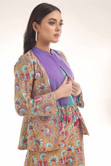 UAE -Unstitched Gold Printed Lawn Shirt SL-42037 A
