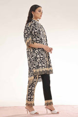 UAE -Unstitched Gold Printed Lawn Shirt SL-42036 A