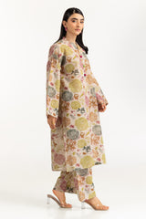 UAE- Zari Stripe Printed Co-Ord Set IUSTTS-1108