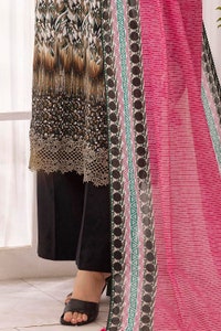 UAE -3 Piece Unstitched Embroidered Printed Lawn Suit with Printed Lawn Dupatta CL-52314
