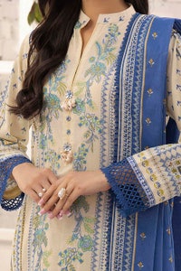 UAE -3 Piece Unstitched Embroidered Printed Lawn Suit with Printed Lawn Dupatta CL-52326