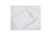 UAE -White 3 PC Combed Embroidered Towel Set