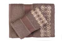 UAE -Grey 3PC Embroidered Towel Set