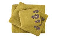 UAE -Green 3PC Embroidered Towel Set
