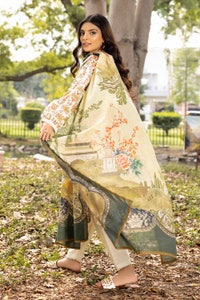 UAE -3PC Printed Lawn Unstitched Suit CL-32514