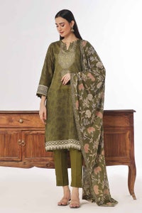 UAE -3PC Unstitched Printed Lawn Suit CLP-42154