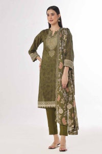 UAE -3PC Unstitched Printed Lawn Suit CLP-42154