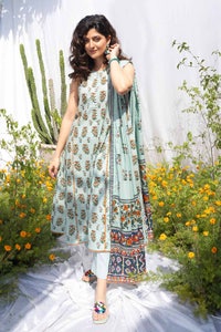 UAE -3PC Lawn Printed Unstitched Suit CL-32518