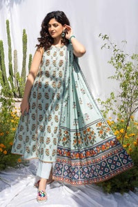 UAE -3PC Lawn Printed Unstitched Suit CL-32518