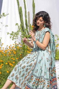 UAE -3PC Lawn Printed Unstitched Suit CL-32518