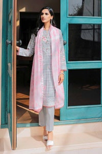 UAE -3PC Lawn Printed Unstitched Suit CL-32457