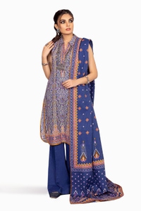 UAE -3PC Khaddar Printed Unstitched Suit K-32035 A