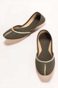 UAE -Women Dark Green Plain Khussa IDFT-SS22-31