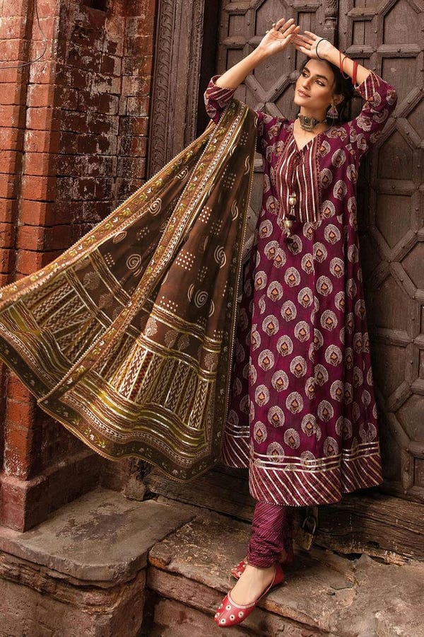 UAE -3PC Lawn Unstitched Digital Printed Suit CL-32425 A