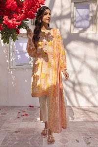 UAE -3PC Lawn Printed Unstitched Suit CL-32322 A