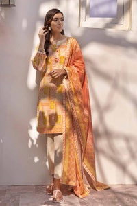 UAE -3PC Lawn Printed Unstitched Suit CL-32322 A
