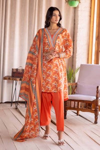 UAE -3PC Lawn Printed Unstitched Suit CL-32397 A