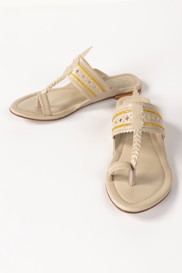UAE -Beige Kolhapuri IWE-KLP24-24