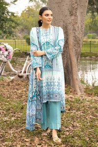 UAE -3PC Printed Lawn Unstitched Suit with Denting Lawn Dupatta DN-32107 A